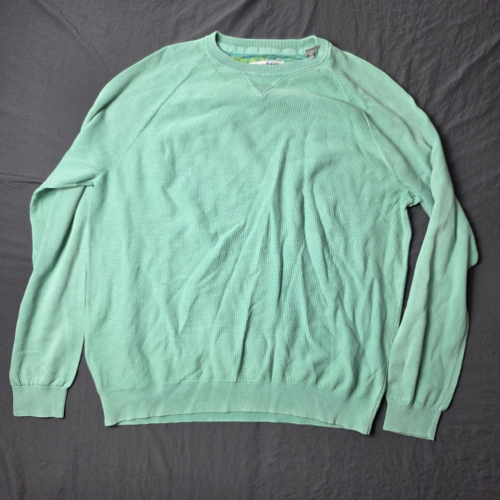 tommy bahama men's shirt sea wave shirt green waffle medium